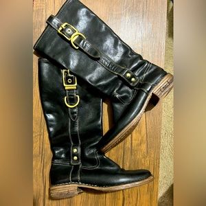 Coach black Weslyn riding boots